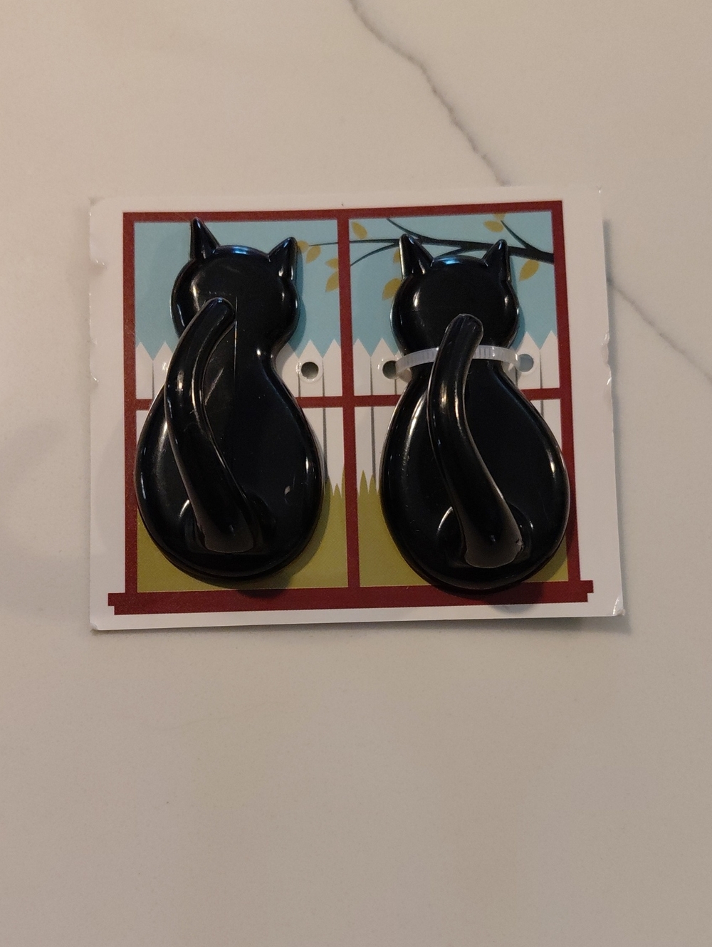 Black Cat Wall Hooks - Set of 2